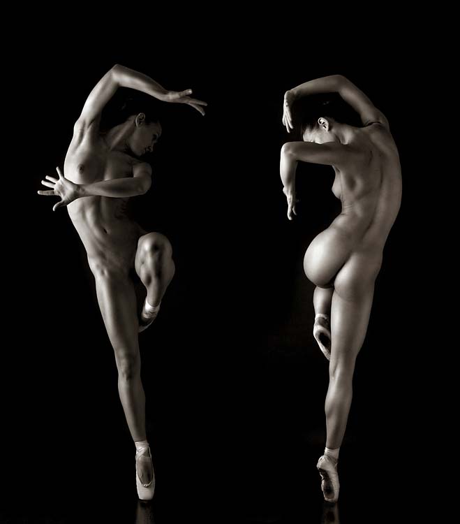 Three Nude Female Dancers By Eugene Ansen